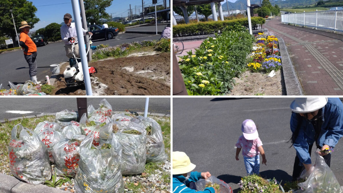 5月19日　小竹駅美化活動