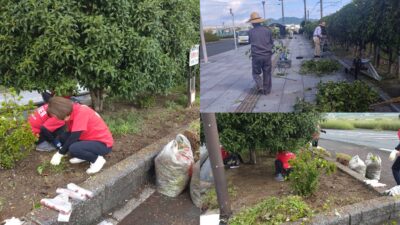 小竹駅美化活動